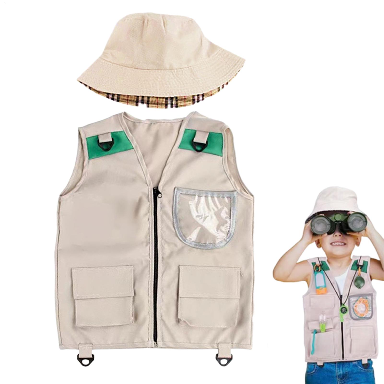 Outdoor Adventure Girl - Safari Kids Outdoor Explorer Kit,Cargo Vest