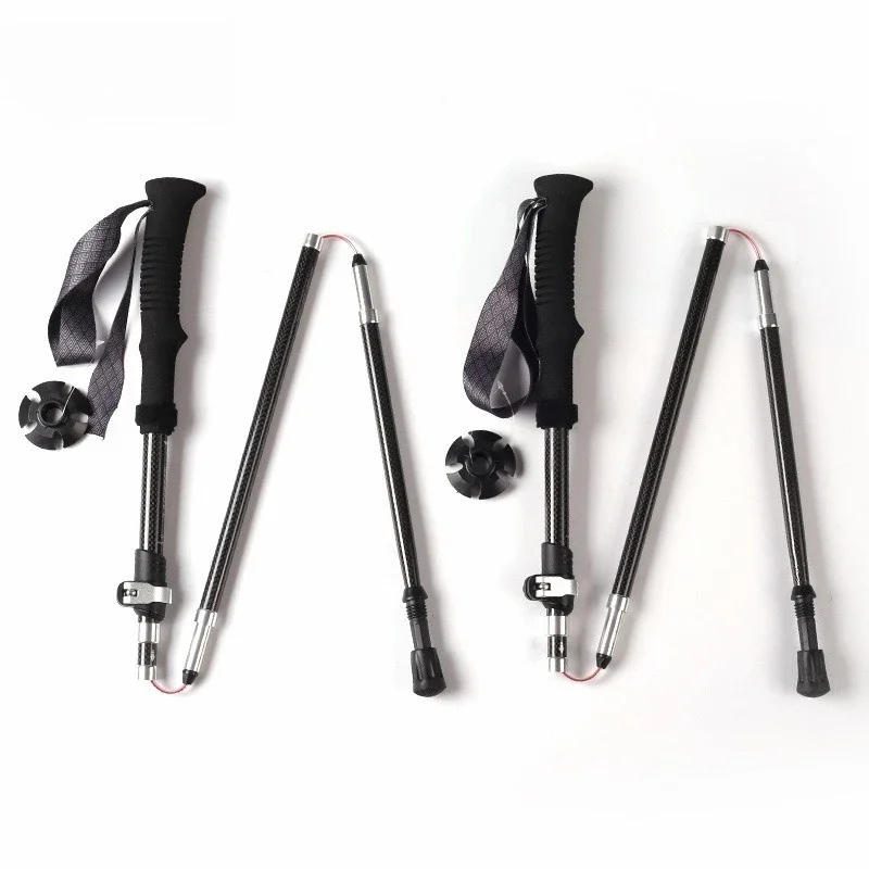 Trekking Pole Carbon - Practical Classic 3K Carbon Fiber Five-section