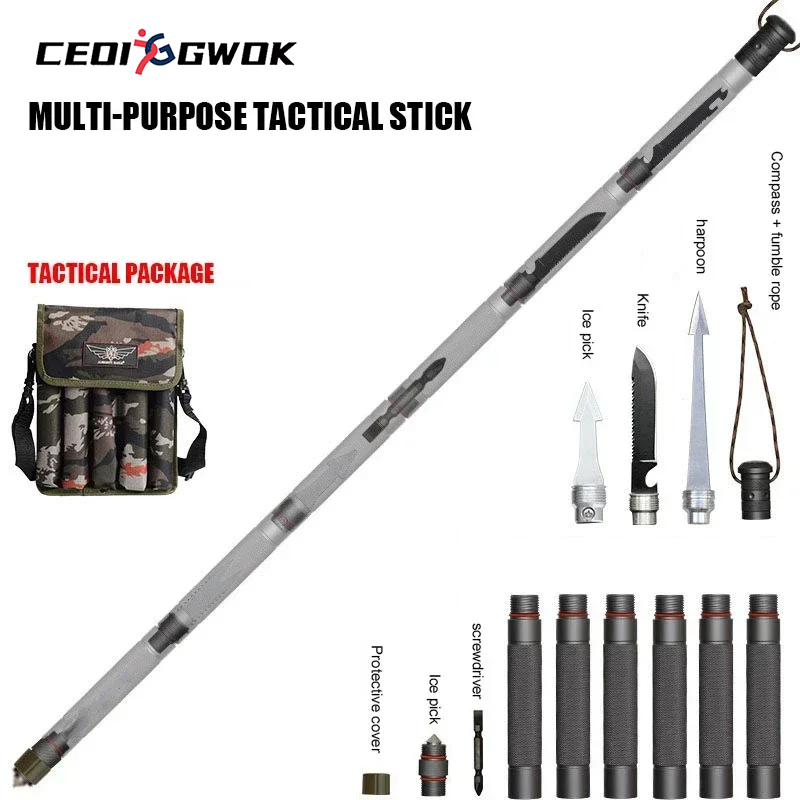 Trekking Pole Carbon - CEOI GWOK Hiking Stick Multi-functional Adjustable