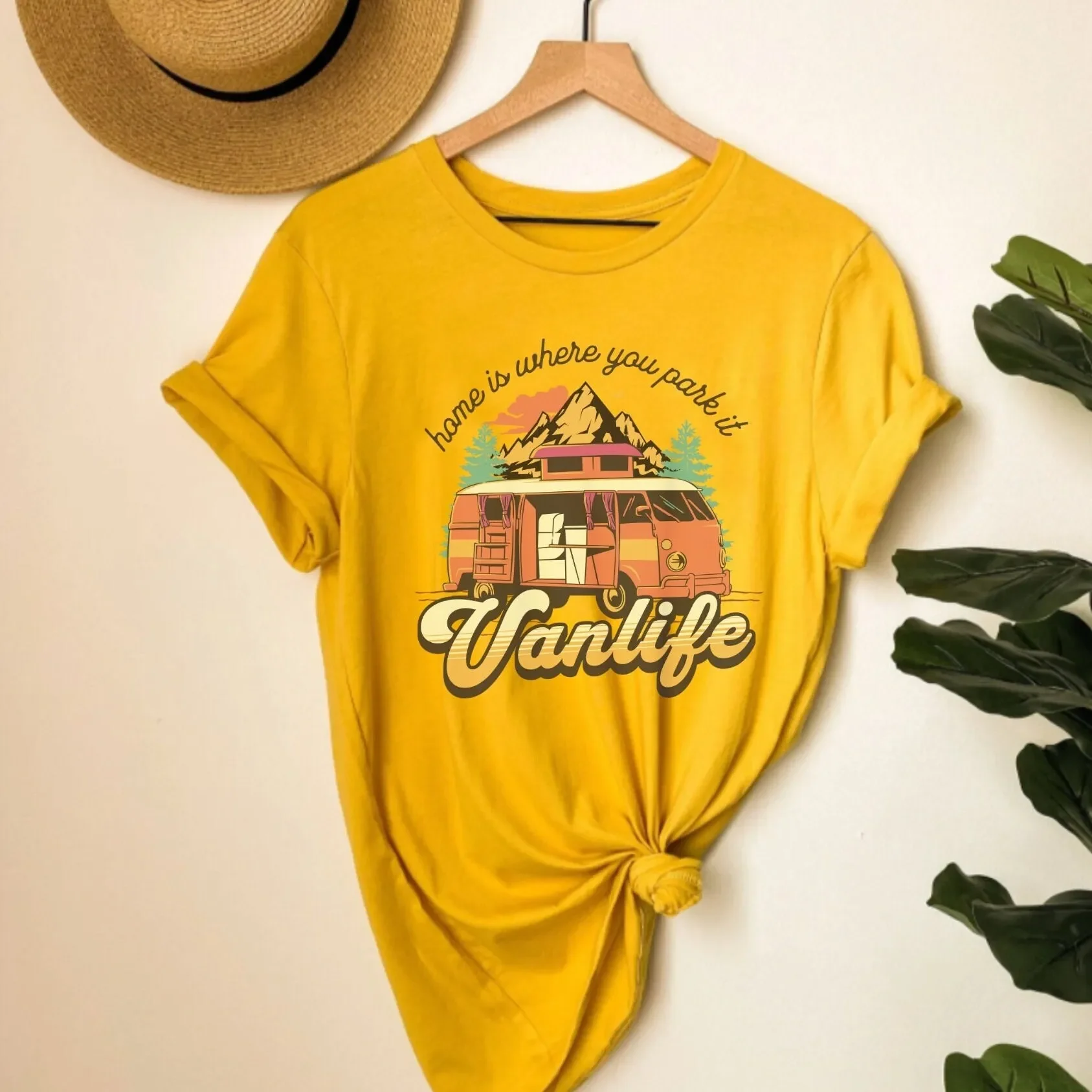 Outdoor Adventure Girl - Vanlife T Shirt Van Camping Adventure