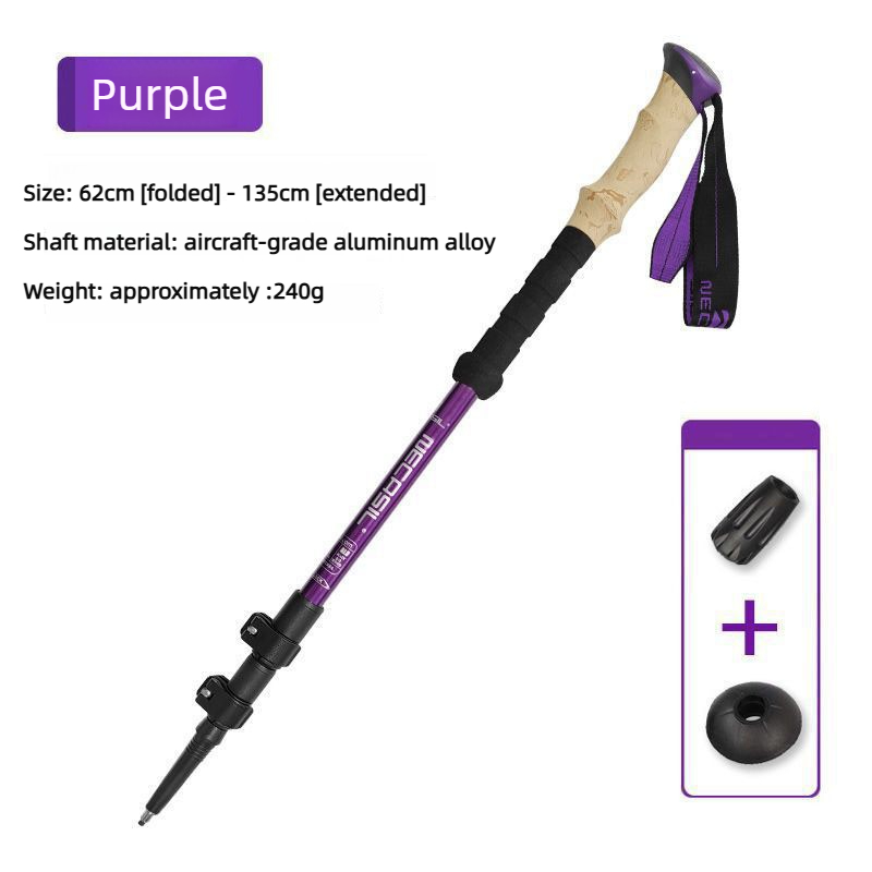 2PCS Aluminum Alloy Telescopin - огляд і ціна Trekking Pole Carbon