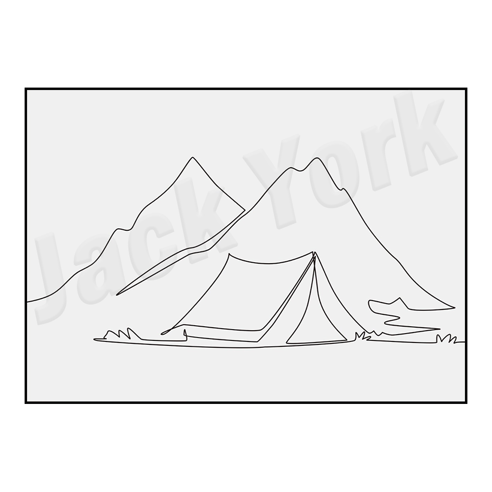 Hiking poster, minimalist tent - огляд і ціна Outdoor Adventure York
