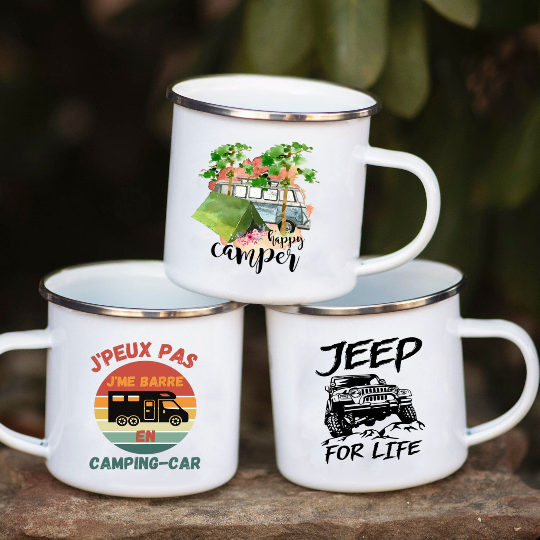Camping Car Enamel Mug Adventu - огляд і ціна Outdoor Adventure And Travel