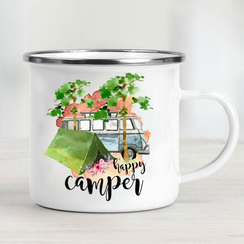 Camping Car Enamel Mug Adventu - огляд і ціна Outdoor Adventure And Travel